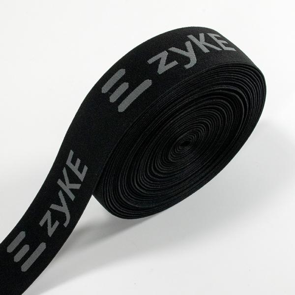 Custom logo design brand underwear nylon jacquard woven knitted wide elastic band for clothes