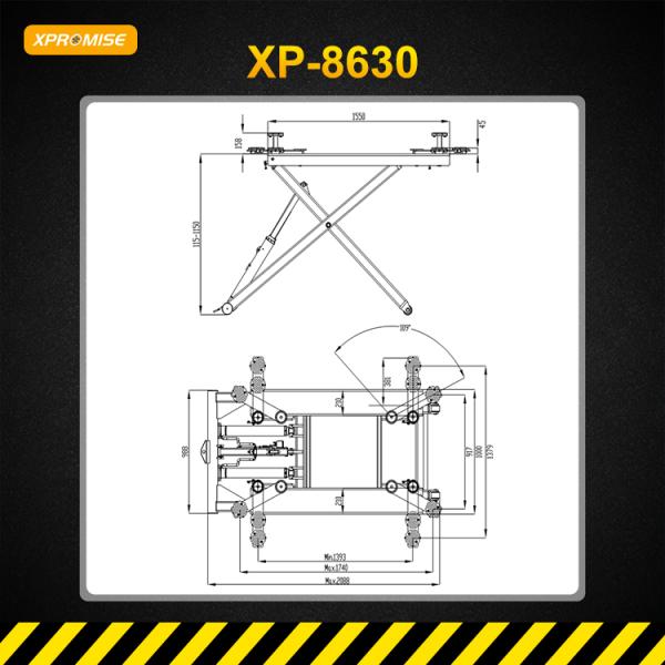 Portable Mid Rise Scissor Car Lift