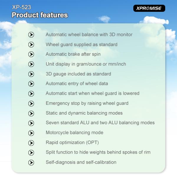 3D Monitor Car Wheel Balancer / Automotive Tire Balancer Self Calibration