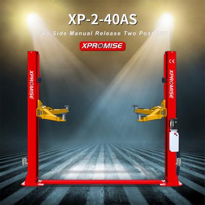 Mechanical 2 Post Vehicle Lift Hydraulic Car Stacker Manual Release CE Approved