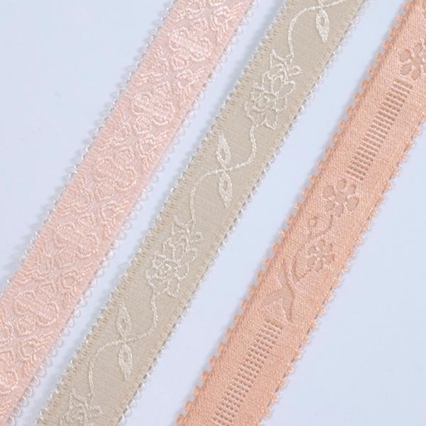 Lingerie accessories elastic adjustable non-slip shoulder strap jacquard bra strap for underwear 10mm