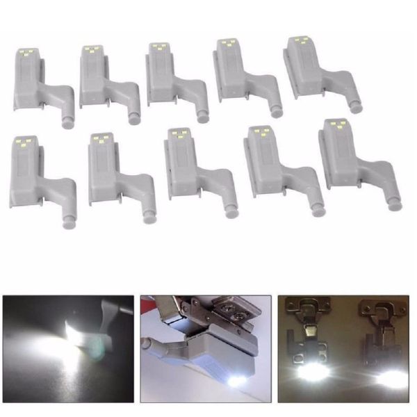Cool White Universal Cabinet Cupboard Closet Wardrobe LED Hinge Light Home Kitchen Warm White Hinge Lights