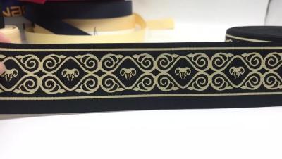Custom private label band underwear elastic custom logo nylon jacquard ribbon for clothing