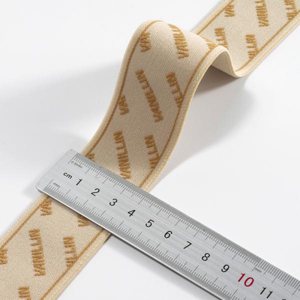 Custom rising carved logo on elastic band nylon jacquard underwear boxer briefs panties elastic strap for garment