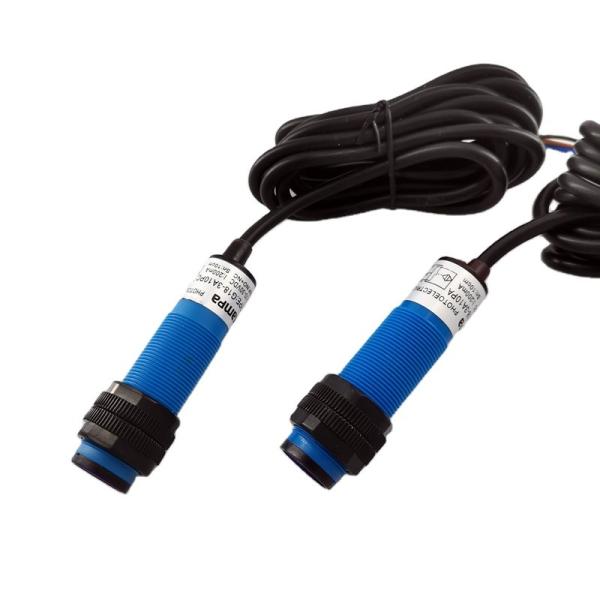 G18 4-wire DC10-30V PNP NO+NC 0-10cm Detection Distance Diffused Type Photoelectric Sensor