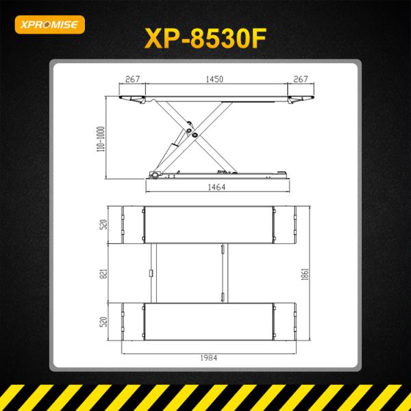 Home Garage Portable Scissor Car Lift Equipment 230V / 400V Low Profile