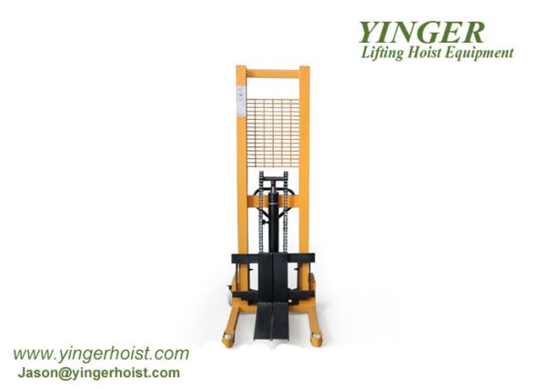 Material Handling Hydraulic Pallet Stacker 680mm Fork Width To Transport Components mobile pallet truck ride on pallet