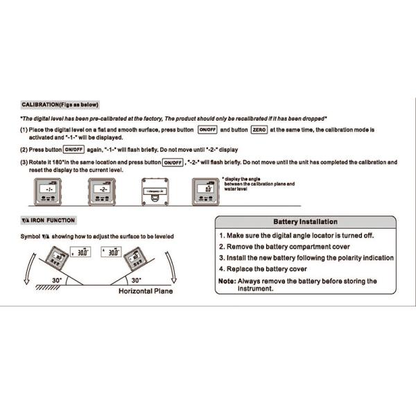 Digital  Inclinometer Level Box Protractor Angle Finder Gauge Meter Bevel Box With Magnet Base