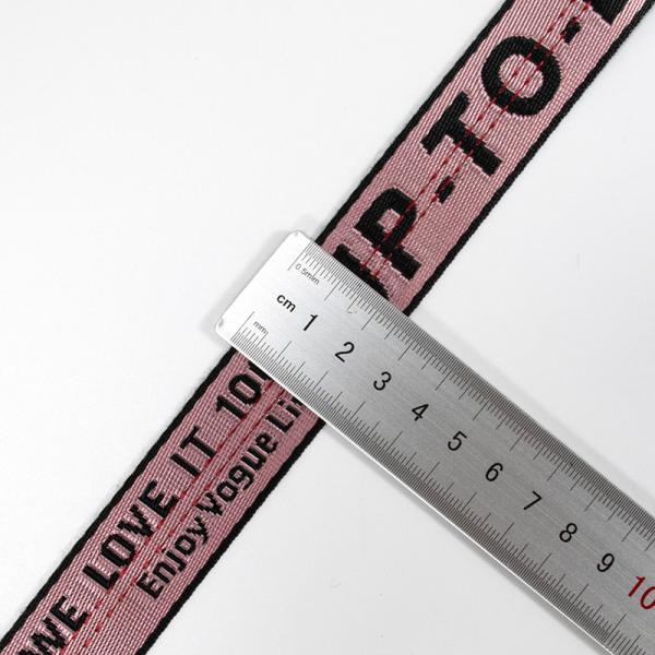 Manufacturer custom logo polyester jacquard webbing strap for Lanyard shoelace camera strap bag belt