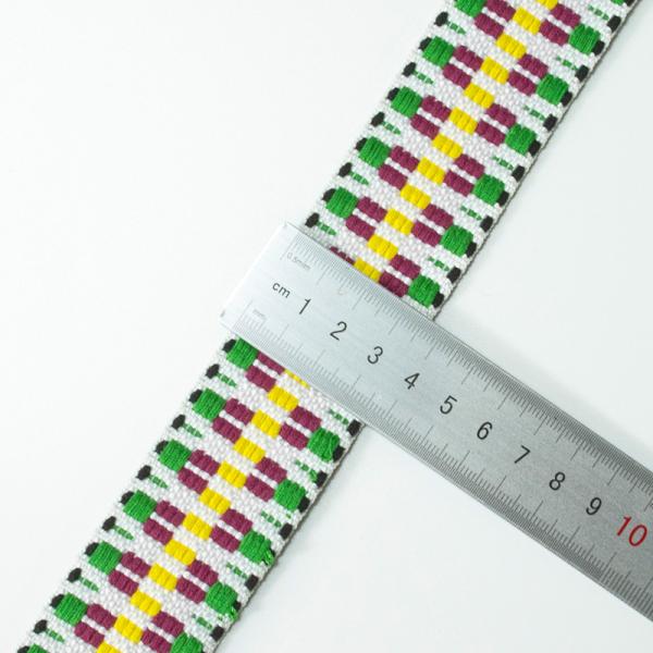 Thickness polyester webbing Jacquard embroidery ethnic braided cotton webbing straps for Luggage guitar