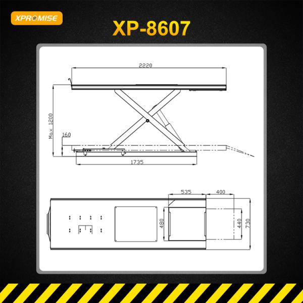 Motorcycle Small Scissor Lift 700kg Portable Scissor Lift For Cars