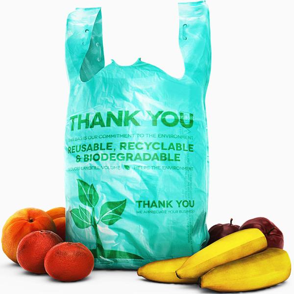 Biodegradable Bpa Free Plastic Grocery Bags Thank You Tshirt Shopping Bag