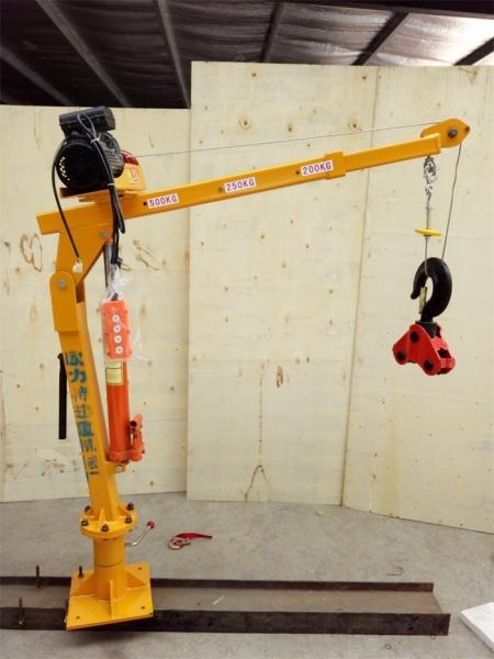 YINGER HOIST AC 220V 500kg Hydraulic Pickup Crane 4.2m Length Switch Cable For Crane Hoist hydraulic shop crane