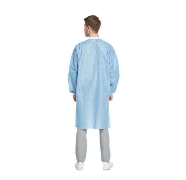 cheap Non-sterile SMS disposable lab coat Medical non woven Lab Coat Isolation gown GB18401-2010 Class B