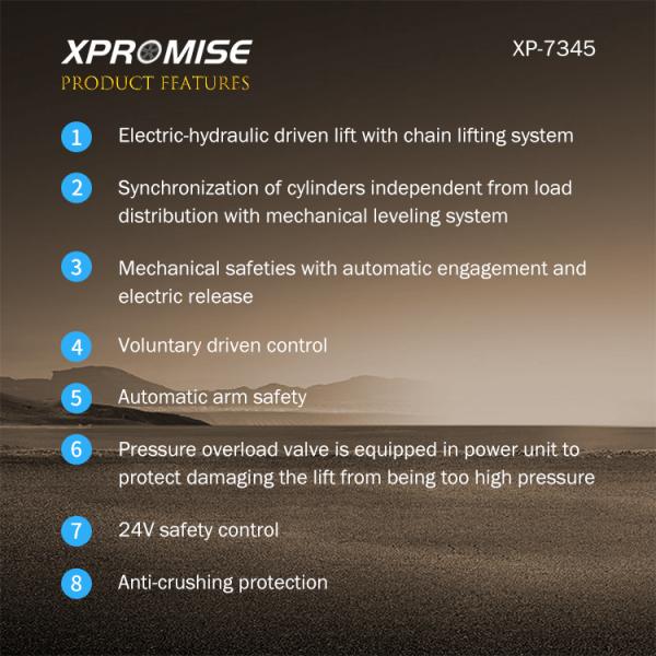 4.5T Capacity Two Post Lift Automobile Elevator Electric Hydraulic Driven Lift