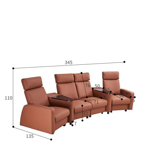 New Italian Minimalist Streles Smart Cinema Sofa Villa Luxury Vip Home Studio Leather Sofa