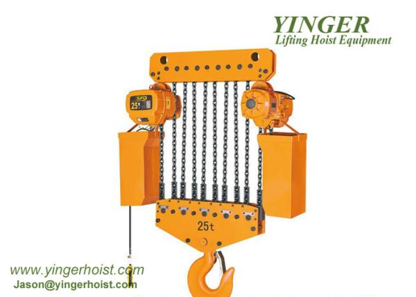 HHBB Single Beam Low Headroom Chain Hoist , 2 Ton Electric Chain Hoist with Electromagnetic Brake low headroom hoist