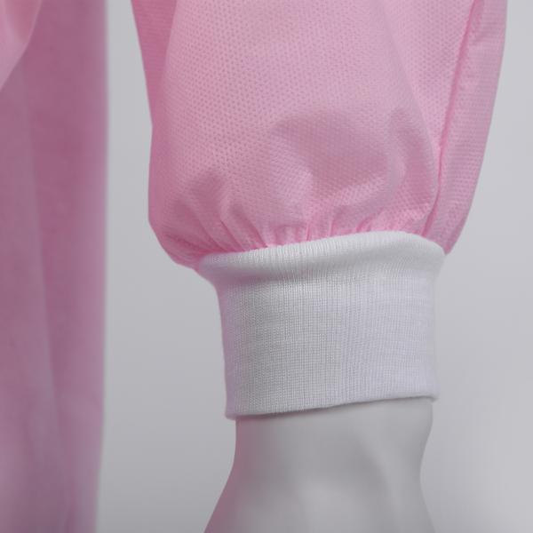 S&J Wholesale dental pink disposable hospital gown non woven women lab jacket Breathe Cool and Strong, No-Wrinkle Lab jacket