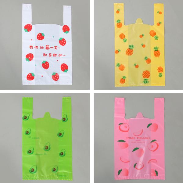Thick Packaging Recycled LDPE Hdpe Plastic Shopping T-Shirt Bag For Supermarket