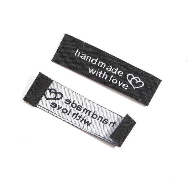 Folded Woven Neck Garment Tags And Labels For Clothes Accessories