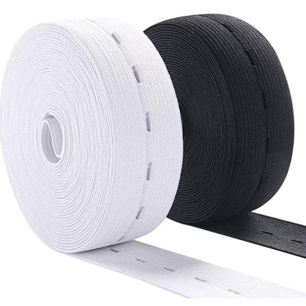 Wholesale button elastic band underwear elastic waistband adjustable buttonhole elastic band