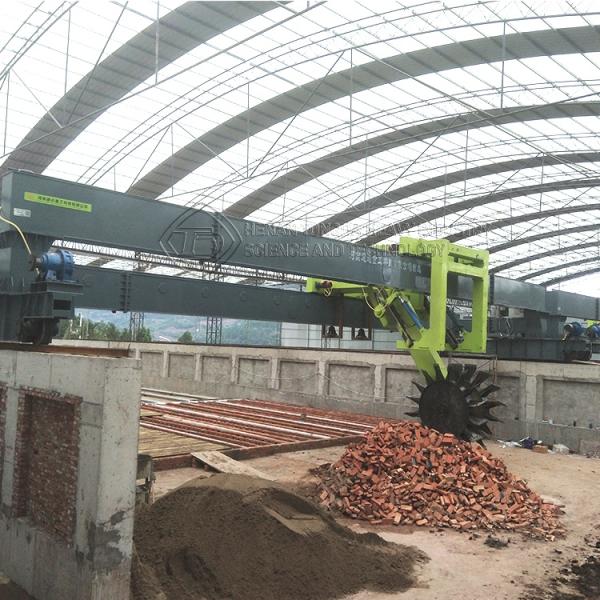 Wheel hydraulic lifting compost turner /Pig manure  waste organic fertilizer equipment