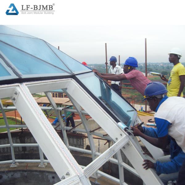 LF space frame glass dome steel structure dome building roof design