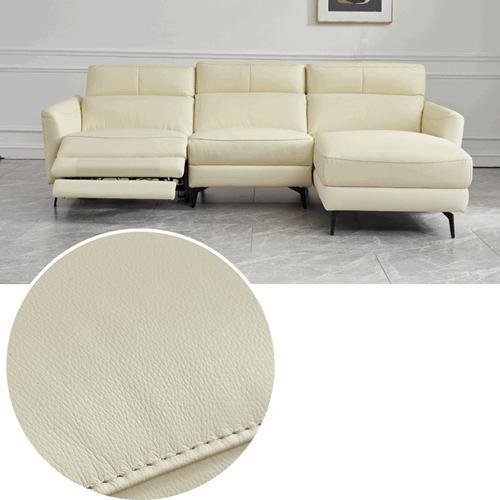 Modern Minimalist Living Room Corner Sofa Three-Seat Combination L-Shaped Chaise Longue Leather Function Electric Sofa