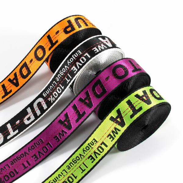 Custom jacquard band woven nylon webbing strap for Key Phones ID Name Tag Badge Holder Lanyard