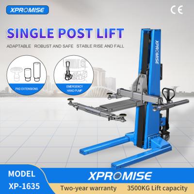 Hydraulic Single Post Lift 3500kg Cylinder Car Lift For Home Garage