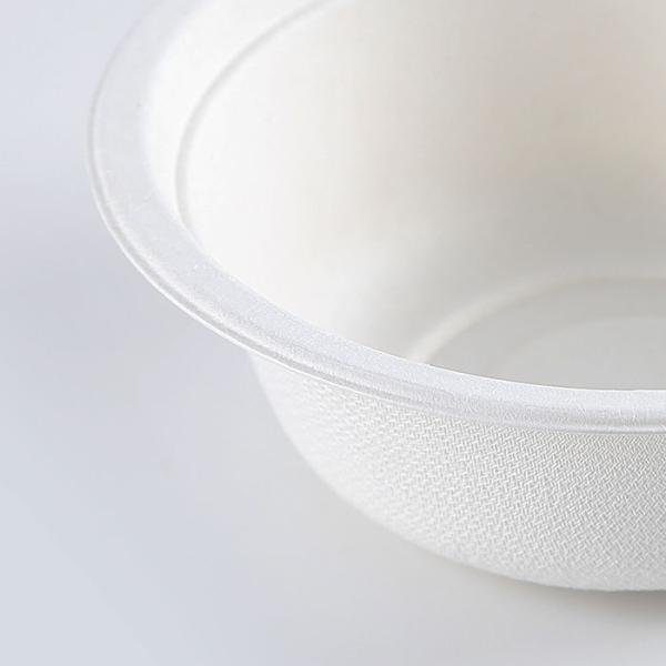 12oz Sugarcane Bagasse Bowl with Lid / Eco Friendly Recyclable Pulp Tray / Disposable Food Recycled Paper Salad Bowl