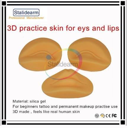 3D Silica Microblading Practice Skin Permanent Makeup For Eyes Lips