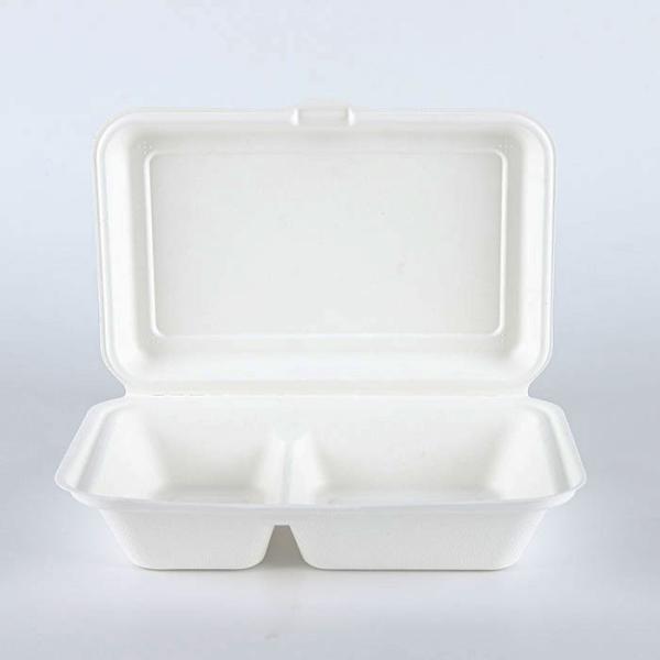 Hot disposable microwave food containers Bagasse pulp food boxes takeaway packaging disposable food container tableware