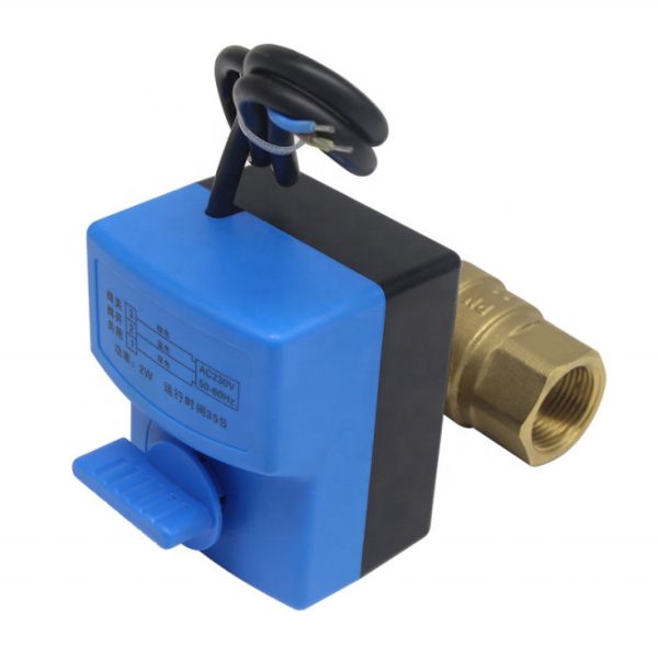 Manual Electric Motorized Ball Valve Air Compressor Micro Three Wire Two Way
