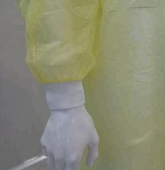 Hospital Yellow Disposable Isolation Gowns Medical Disposable Nursing Gowns