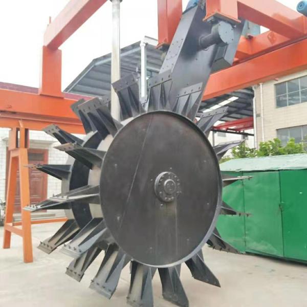 Wide working width wheel type organic fertilizer compost turner making machine for sale