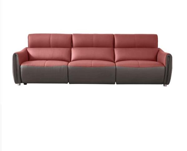 Italian-Style Nappa Leather Multi-Function Sofa Home Living Room Three-Seat Combination Electric Leather Sofa