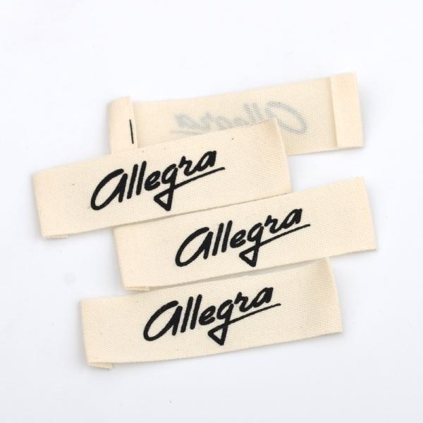 High quality density garment label sticker centerfold clothing label woven label