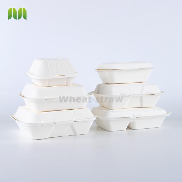 Disposable ECO Sugarcane Bagasse Pulp Heat-Resisting Microwaveable Take Out Food packaging Container