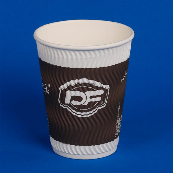 Cardboard Disposable Hot Beverage Cups , 8oz Take Away Coffee Cups With Lids