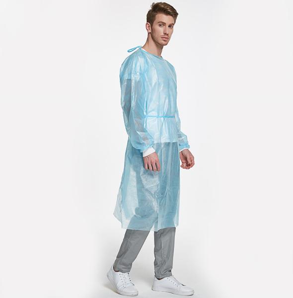 S&J PP Non-woven Disposable 15g Lightweight Visitor Gown CE Far Infrared Disposable Medical Isolation Gown