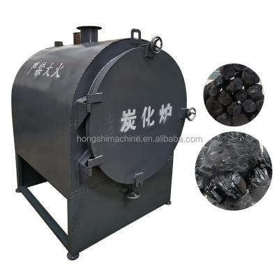 Horizontal Wood Log Carbonization Stove , Bamboo Charcoal Carbonizer Furnace Oven