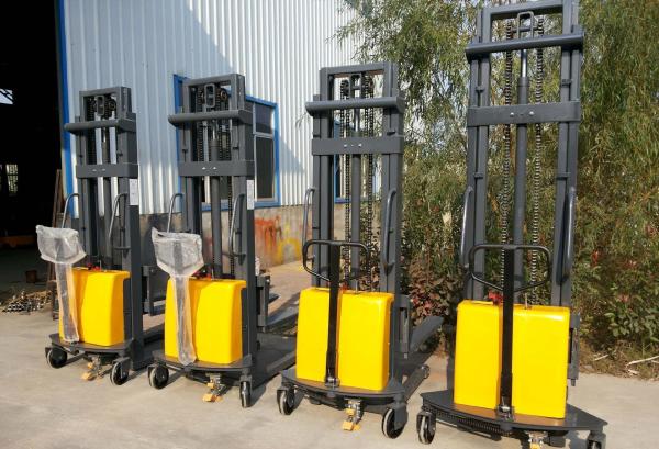 Semi Electric Hydraulic Pallet Jack , Hydraulic Pallet Stacker DC Motor Power Source stainless steel pallet truck pallet