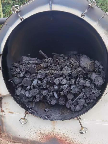 Horizontal Wood Log Carbonization Stove , Bamboo Charcoal Carbonizer Furnace Oven