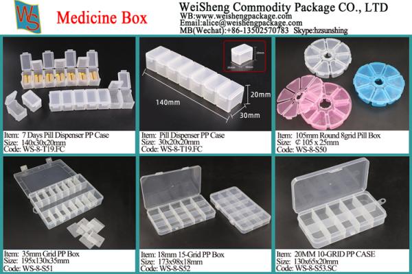 Monthly Pill Package Plastic Storage Portable Blank Pill Box Organiser Capsul Box Medicine Cases