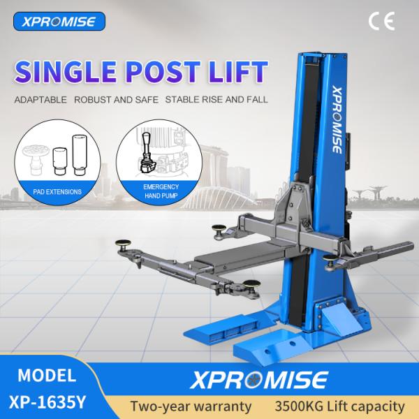 Work Shop Single Post Lift Movable Safe Vehicle Lift Equipment
