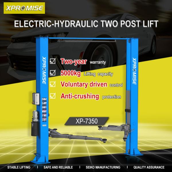 Repair Shops Garage 2 Post Car Lift Hydraulic 5000kg CE Approved For Tire Shops