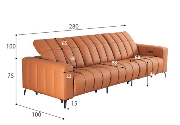 Modern Minimalist Fabric Multi-Functional Sofa Size Apartment Living Room Three-Seat Sofa