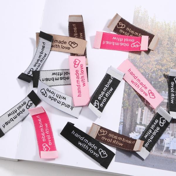 Garment Size Woven Folded Tagless Clothing Labels For Clothes Accessories