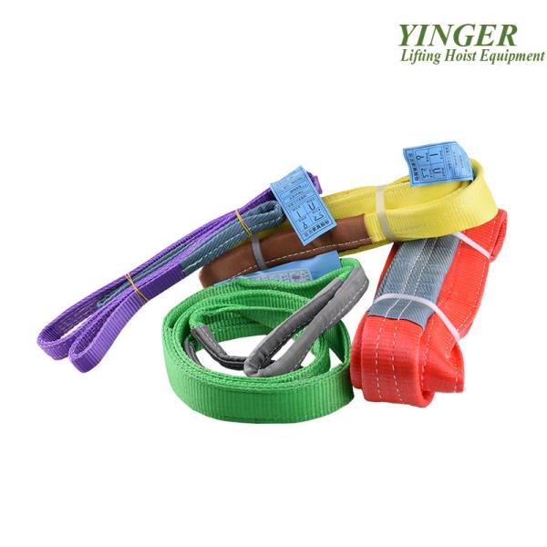 Low Ductility Lifting Accessories For Cranes Flat Shape Polyester Lifting Belt